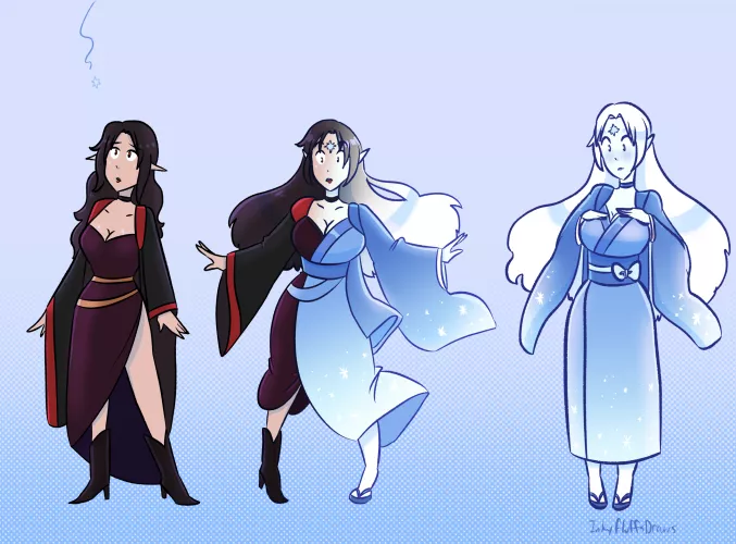 Yukionna by Inkyfluffdraws (Monster Girl TF) by not4myprimary