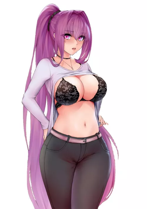 Yuri put her hair in a ponytail 💜 (edit by me) by brigcina