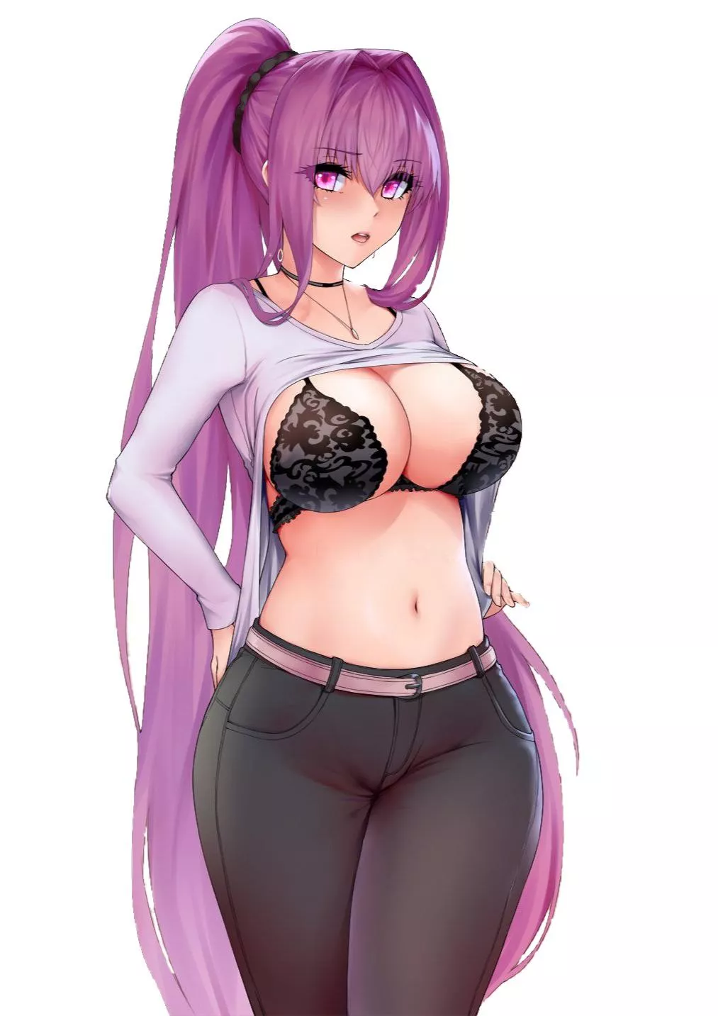 Yuri put her hair in a ponytail 💜 (edit by me) posted by brigcina