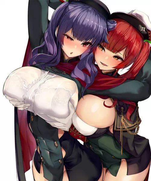 Zara & Pola (Daji) [Azur Lane] by SecretMystogan