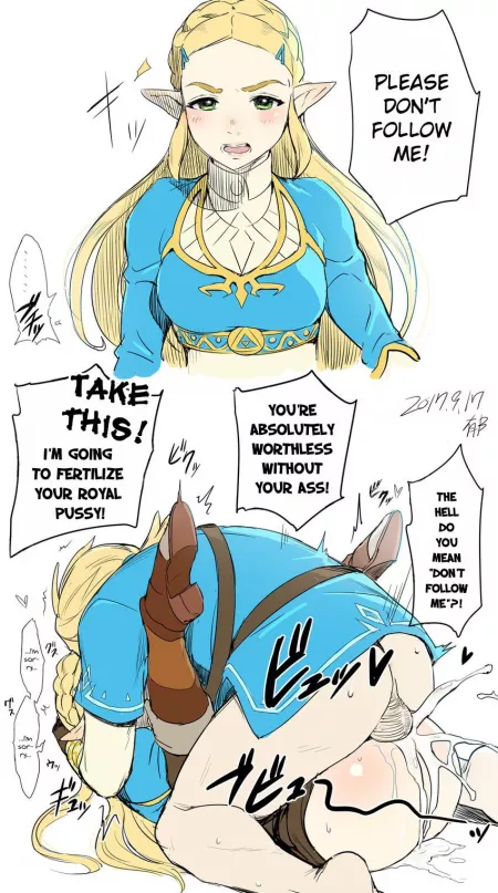 Zelda being punished by Mrblankname
