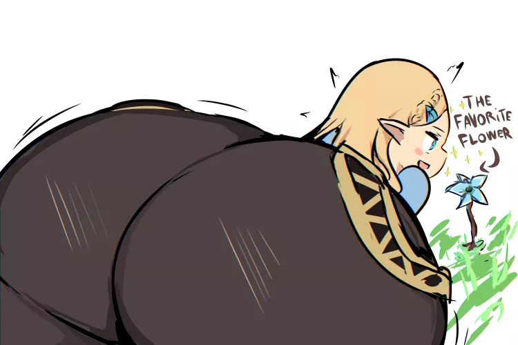 Zelda finding her favorite flower by Ioxat