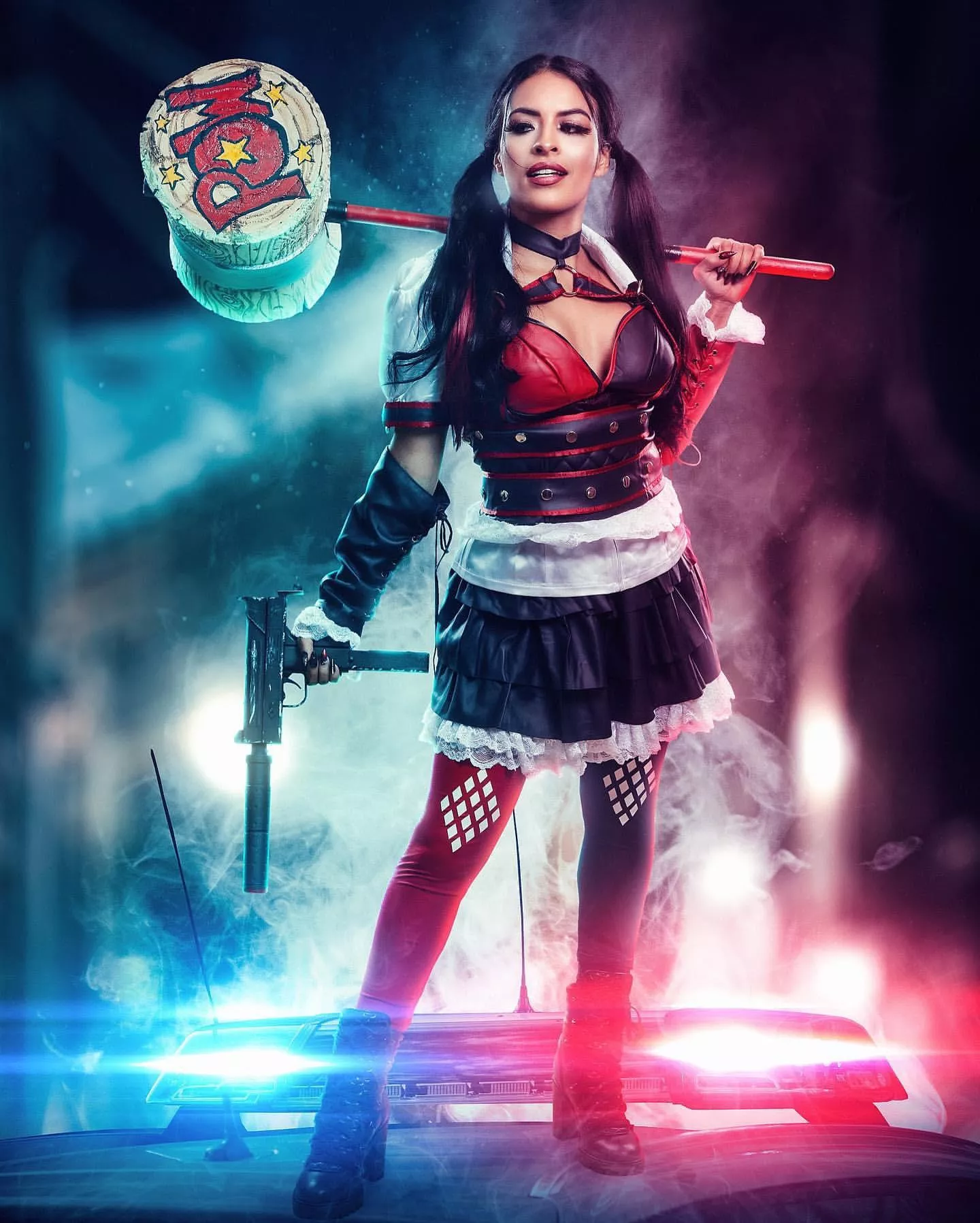 Zelina Vega as Harley Quinn ❤️🖤 posted by sable_licious