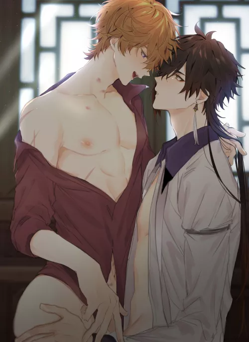 Zhongli and Childe (Genshin Impact) by magicistragick